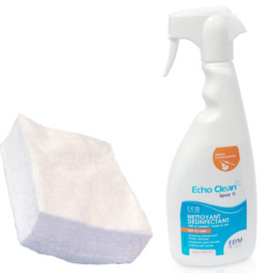 Flavon pulverisateur echo Clean + 50 carrés d'essuyage Bionet