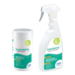 septiwipes et spetispray désinfection des sondes sans alcool