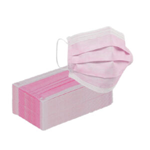 Masque chirurgical non stérile à usage unique rose