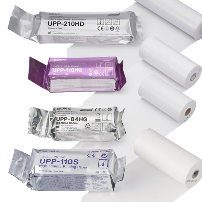 Rouleaux papiers thermiques usage médical Sony Mitsubishi
